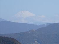 下山途中で見た富士山