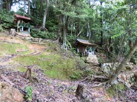 高根神社本殿(右)と岩山神社(左) 高根神社本殿(右)と岩山神社(左)