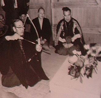 「鹿うち神事」の記録写真 「鹿うち神事」の記録写真