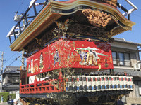 天幕を新調した田町の祭り屋台 天幕を新調した田町の祭り屋台