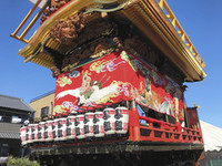 天幕を復元した横町の祭り屋台 天幕を復元した横町の祭り屋台