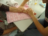 子連れママボランティア講座湖南荘で実習