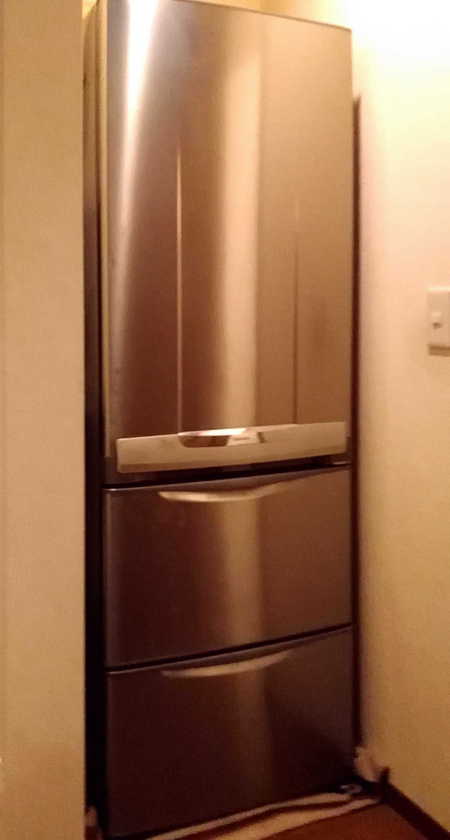 三菱冷凍冷蔵庫　ノンフロン　グレー　370L