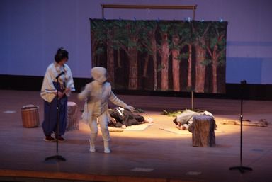 市老連大会アトラクションで掛川歴史教室が民話劇「多聞天物語」