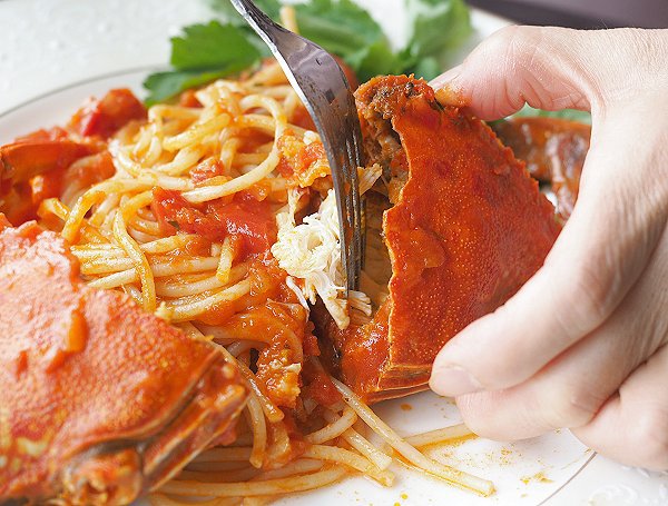 浜名湖ワタリガニのトマトパスタを愉しむ 浜名湖ワタリガニのトマトパスタを愉しむ