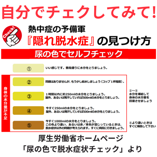 『隠れ脱水症』の見つけ方 ! (セルフチェック) 『隠れ脱水症』の見つけ方 ! (セルフチェック)