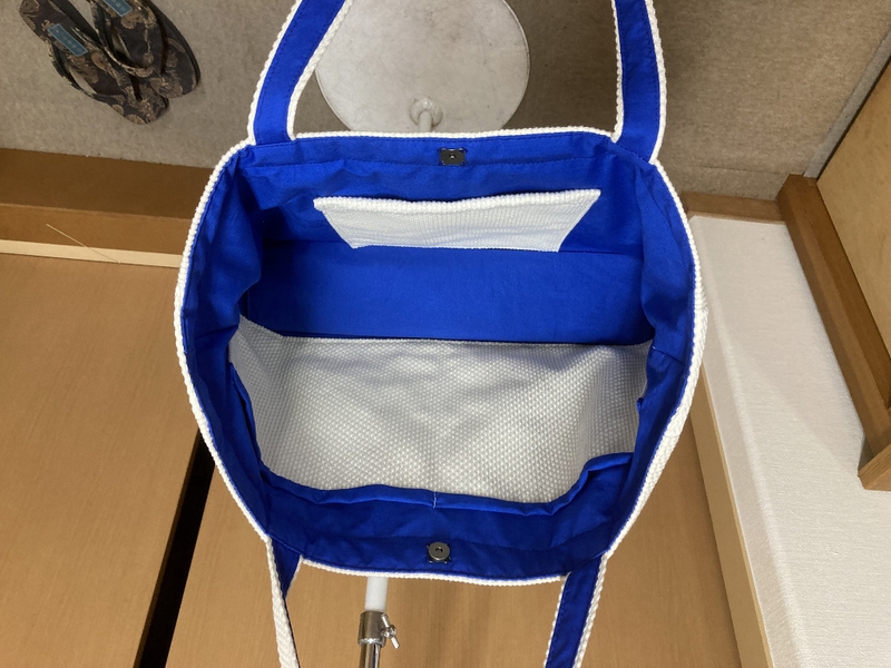 オーダー白刺子レッスンバック内部 オーダー白刺子レッスンバック内部