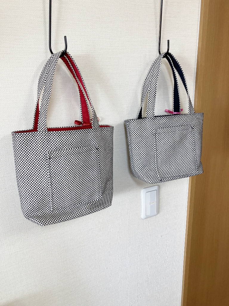 刺子トートバック小サイズ中サイズ後ろ 刺子トートバック小サイズ中サイズ後ろ
