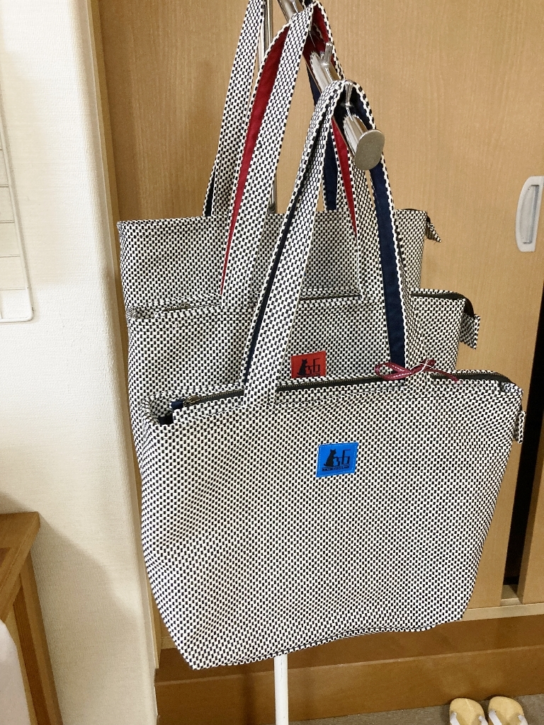刺子トートバック横大サイズ ファスナー付き 刺子トートバック横大サイズ ファスナー付き