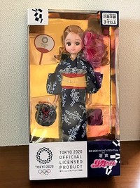 リカちゃん 東京2020オリンピックエンブレム柄の浴衣♪