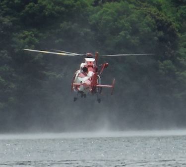 消防ヘリによる水難救助訓練の実施と協力のお願い
