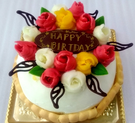 今日の誕生日ケーキです。