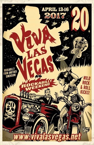 ★ビヴァ ラスベガス Viva Las Vegas シルクスクリーン ポスター Vince Ray! #ロカビリー