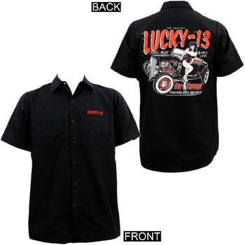 ★ラッキー13 Tシャツ JENN , Old Custom 新入荷!! #LUCKY13 #ピンナップガール