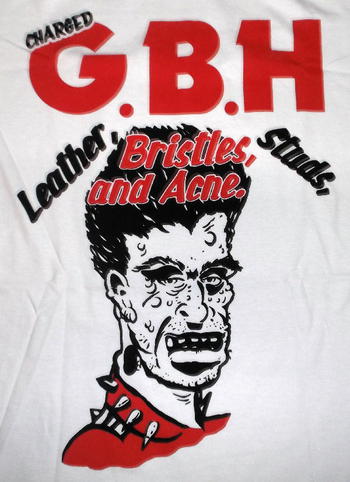 ★G.B.H. Tシャツ LEATHER, BRISTLES 正規品 #ロックTシャツ #UKHC GBH