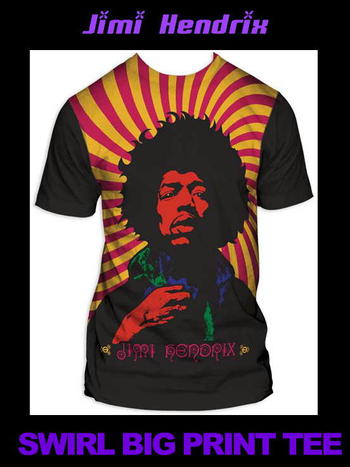 ★ジミ・ヘンドリックス Jimi Hendrix Tシャツ SWIRL!! Big Print!!