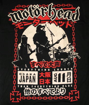 ★モーターヘッド Tシャツ #MOTORHEAD Loud in Osaka ,Tokyo Hiro #ロックTシャツ