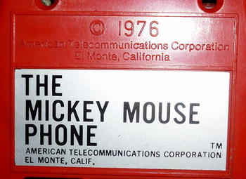★Mickey Mouse ミッキーマウス 電話機 70sテレフォン ダイアル式!!