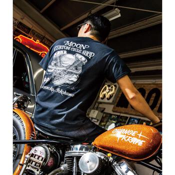★ムーンアイズ Tシャツ MOON Custom Cycle Shop MOONEYES 正規品