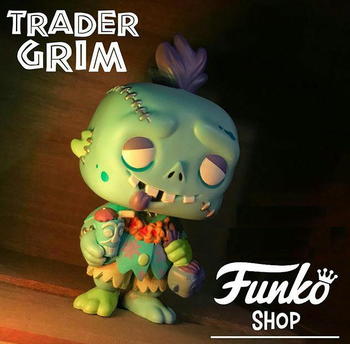 ★ゾンビ フィギュア Fantastik Plastik Trader Grim w: Shrunken Head