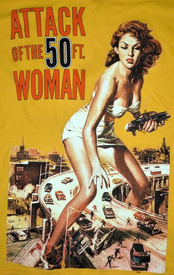 ★妖怪巨大女 #Tシャツ ATTACK OF THE 50FT WOMAN  正規品 #映画