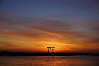 弁天島の夕陽♪