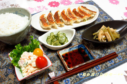 *メリ☆食* ふきの煮物と浜松餃子で夕食♪