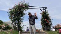 磐田農高のバラ園にて♪