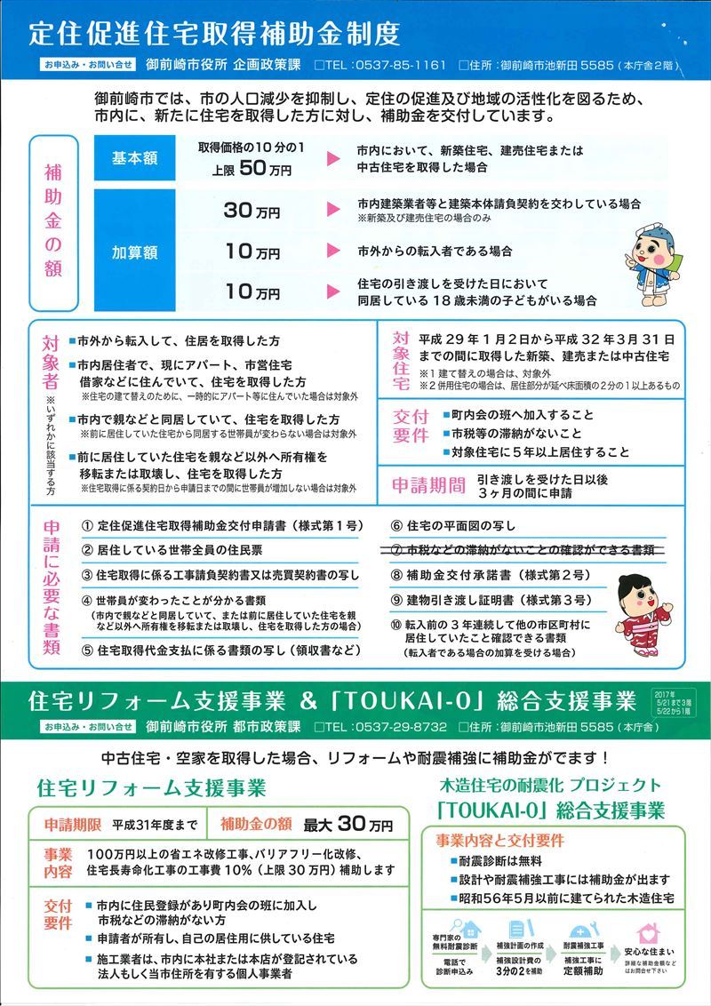 ~御前崎市新築補助金最大100万円~御前崎・牧之原・菊川・掛川新築補助金制度 ~御前崎市新築補助金最大100万円~御前崎・牧之原・菊川・掛川新築補助金制度