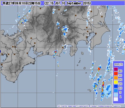鬼怒川の水害も大変ですが　静岡県西部にも大雨が降っています。
