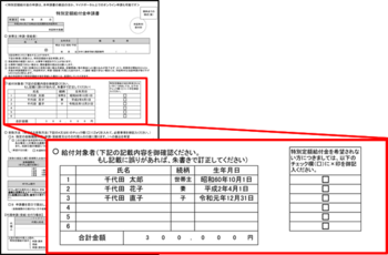 【特別定額給付金】 (一人当たり10万円) の申請手続き