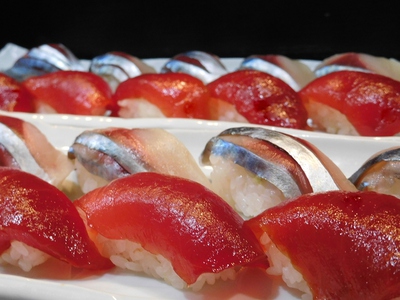 マグロヅケ　シメサバ　握り寿司　sushi
