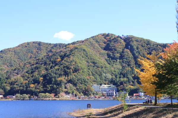 母さま河口湖の紅葉にテンション高し(^^) 母さま河口湖の紅葉にテンション高し(^^)