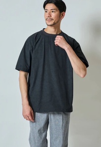 TETEHOMME ムラプリントクルーネックTシャツ TETEHOMME ムラプリントクルーネックTシャツ