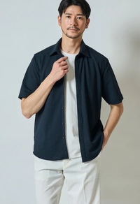 TETEHOMME ストレッチ半袖シャツ TETEHOMME ストレッチ半袖シャツ