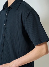TETEHOMME ストレッチ半袖シャツ TETEHOMME ストレッチ半袖シャツ