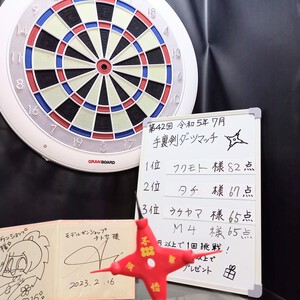 7月開催手裏剣ダーツマッチの結果発表!モデルガンショップチトセ浜松 7月開催手裏剣ダーツマッチの結果発表!モデルガンショップチトセ浜松
