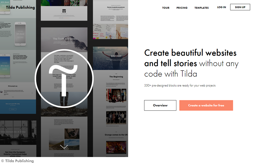自動WEBデザインツール「Tilda」 自動WEBデザインツール「Tilda」