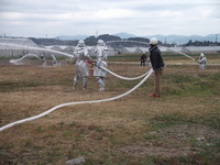 地域防災訓練。