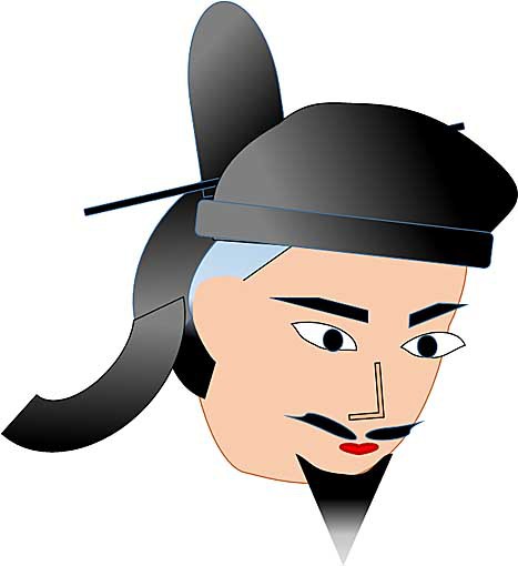 薫を抱き上げ苦悩する源氏の顔