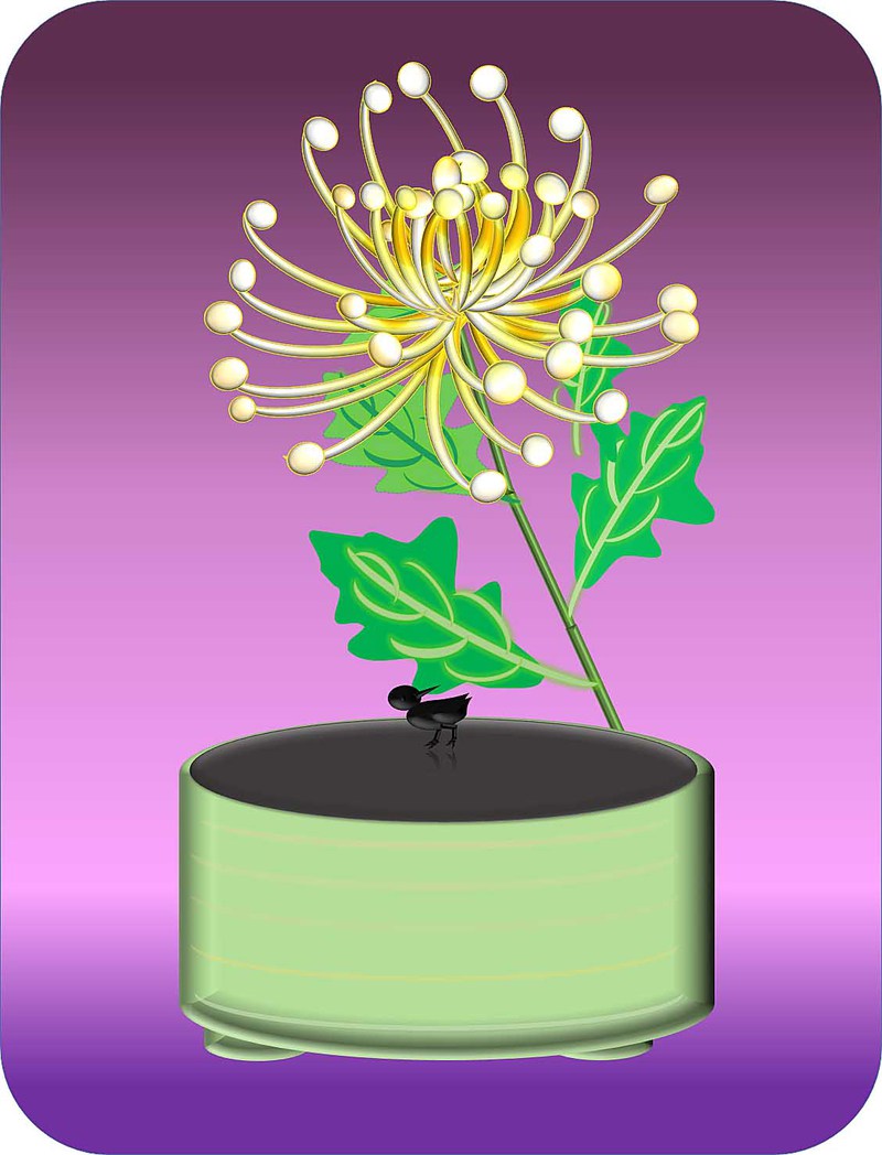 香炉と白菊