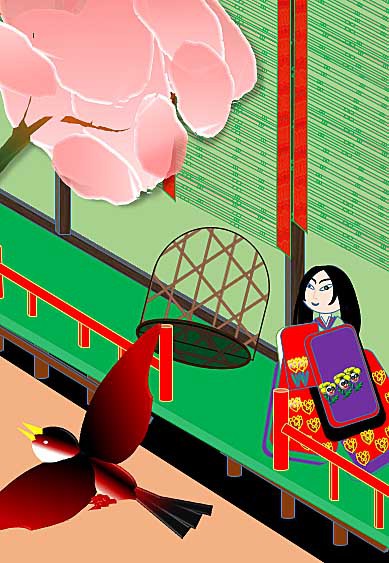 5帖　若菜　逃げる雀の子