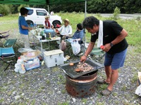 気田川でのBBQ会