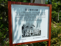 「坊中学校の跡」の解説看板