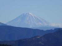 送電線鉄塔下から見た富士山