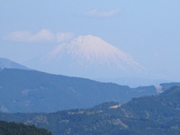 下山途中で見た富士山