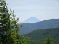 入笠山山頂から見た富士山