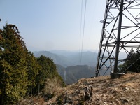 霞に隠された富士