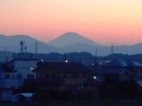 朝焼けの富士山