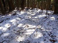 下山の雪道